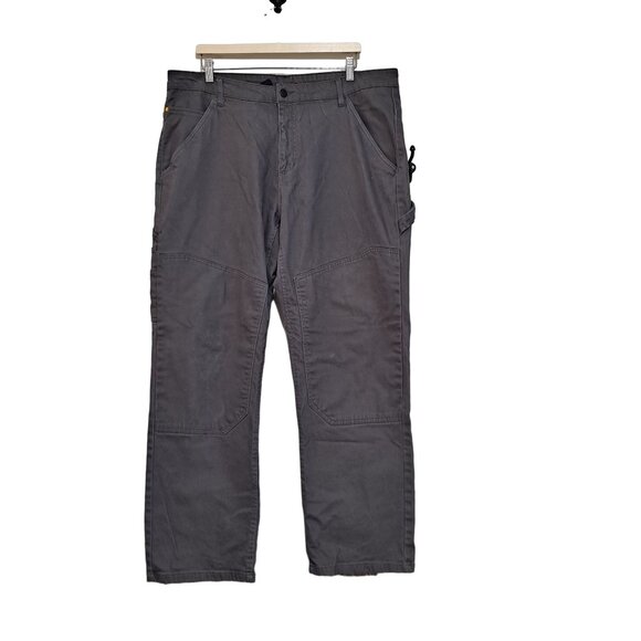 Caterpillar CAT Cargo Pants Men Size 38 x 32 Carpenter Utility Tool Pockets Gray - Picture 1 of 8